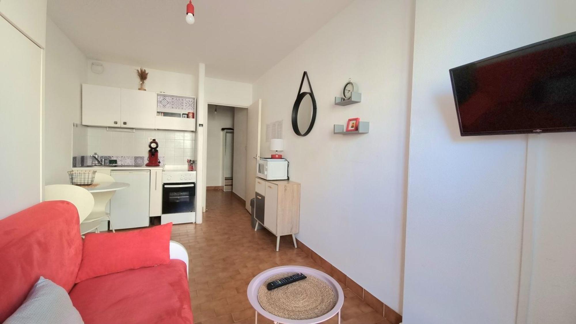 Studio Cozy En Bord De Plage Avec Vue Mer Et Wifi Canet-en-Roussillon Kültér fotó